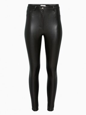NWT Aritzia Wilfred Free Vegan Leather Charm Pants - Black Size 8